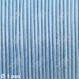 Voskovaná šňůra 1 mm modrá světle