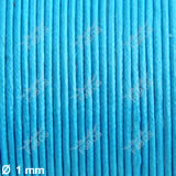 Voskovaná šňůra 1 mm modrá tyrkysová