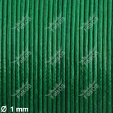 Voskovaná šňůra 1 mm zelená
