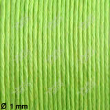 Voskovaná šňůra 1 mm zelená světlá
