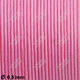 Voskovaná šňůra 0,5 mm růžová