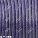 Voskovaná šňůra 0,5 mm fialová