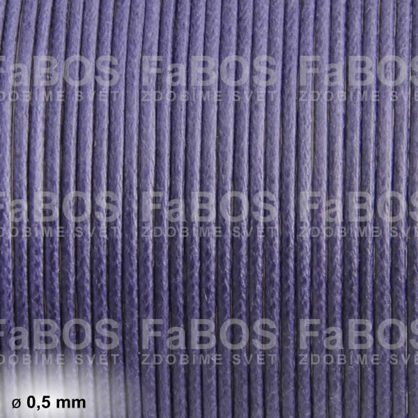 Voskovaná šňůra Voskovaná šňůra 0,5 mm fialová - FaBOS