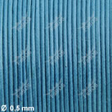 Voskovaná šňůra 0,5 mm modrá