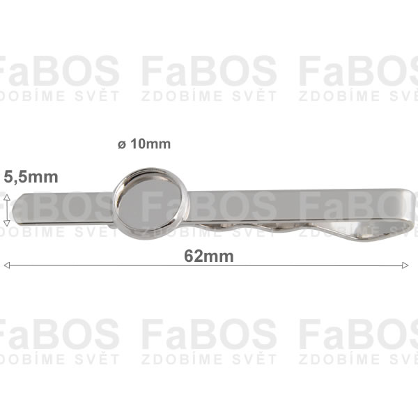 Lůžka epoxy čočky Lůžko epoxy čočka kulaté kravatová spona 10mm - FaBOS