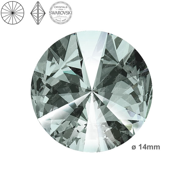 Swarovski Rivoli Black diamond 14mm