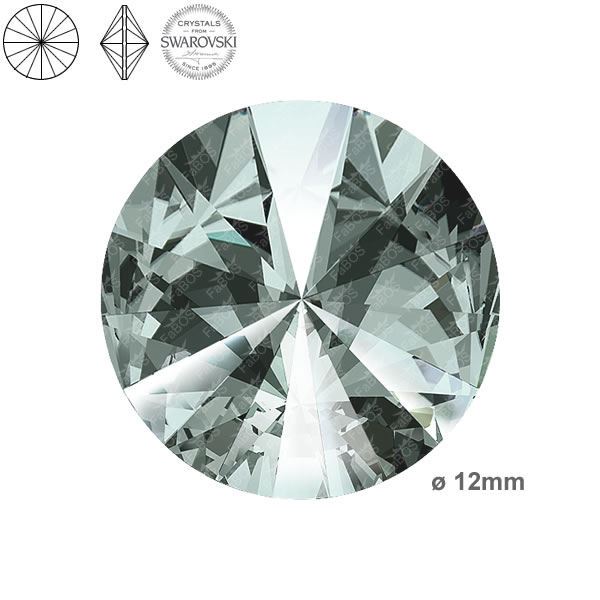 Swarovski Rivoli Black diamond 12mm