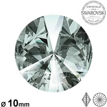 Swarovski Rivoli Black diamond 10mm