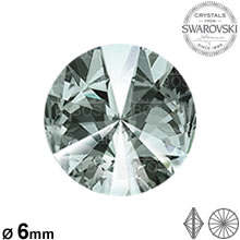 Swarovski Rivoli Black diamond 06mm