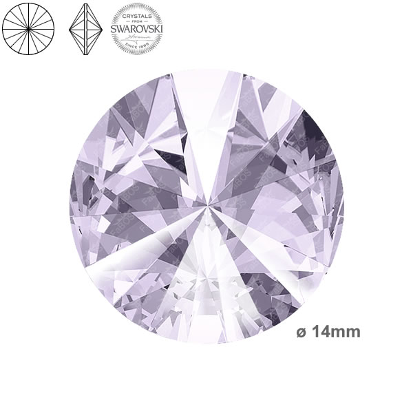 Swarovski Rivoli Smoky mauve 14mm