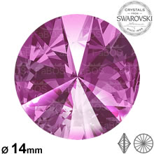 Swarovski Rivoli Fuchsia 14mm