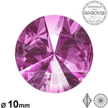 Swarovski Rivoli Fuchsia 10mm