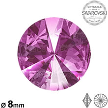 Swarovski Rivoli Fuchsia 08mm