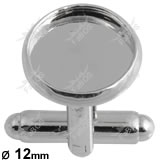Lůžko epoxy čočka kulaté manžeťák 12mm, rhodiováno Lůžko epoxy čočka kulaté manžeťák 12mm, rhodiováno