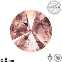 Swarovski Rivoli Blush Rose 08mm