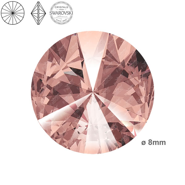 Swarovski Rivoli Blush Rose 08mm