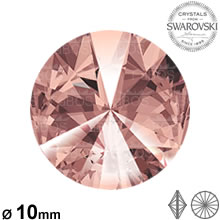 Swarovski Rivoli Blush Rose 10mm