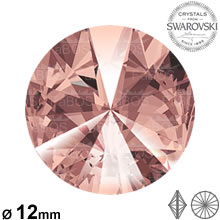 Swarovski Rivoli Blush Rose 12mm