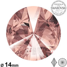 Swarovski Rivoli Blush Rose 14mm