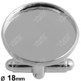 Lůžko epoxy čočka kulaté manžeťák 18mm rhodiováno Lůžko epoxy čočka kulaté manžeťák 18mm rhodiováno