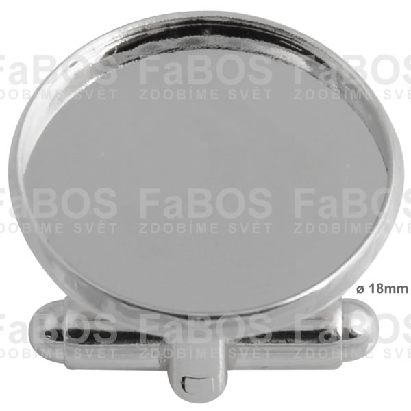 Lůžko epoxy čočka kulaté manžeťák 18mm rhodiováno