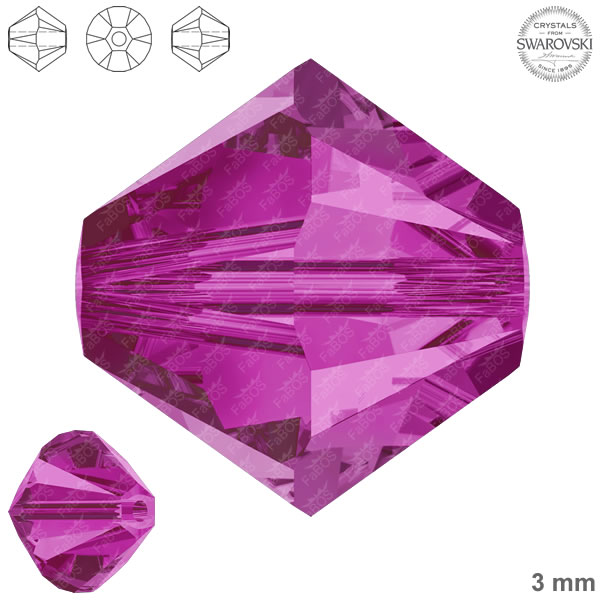 Swarovski Xilion Bead Fuchsia 3mm