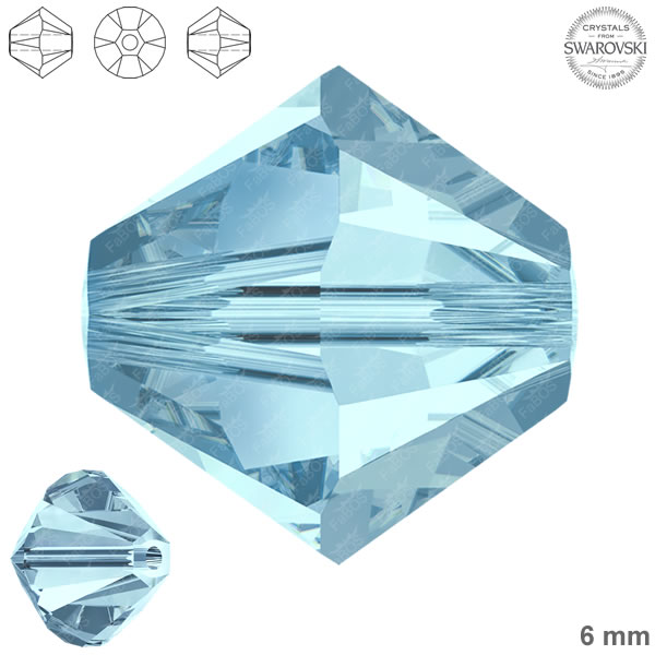 Swarovski Xilion Bead Aquamarine 6mm