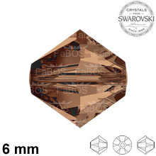 Swarovski Xilion Bead Smoked Topaz 6mm