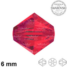 Swarovski Xilion Bead Light Siam 6mm