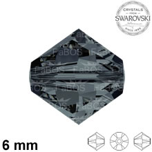 Swarovski Xilion Bead Graphite 6mm