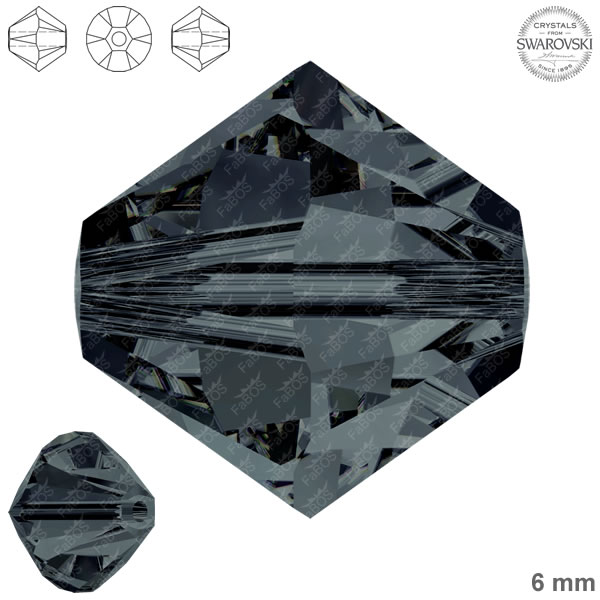 Swarovski Xilion Bead Graphite 6mm