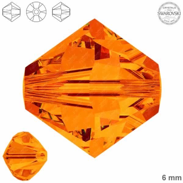 Swarovski Xilion Bead Tangerine 6mm