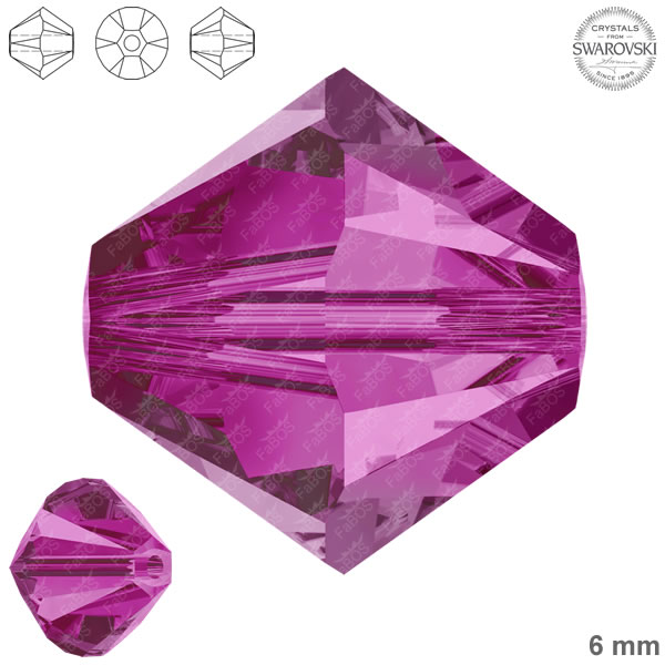 Swarovski Xilion Bead Fuchsia 6mm