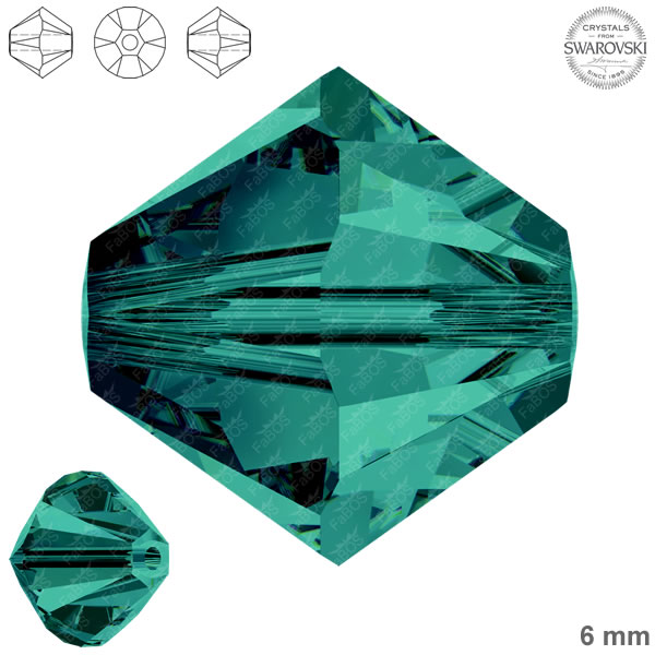 Swarovski Xilion Bead Emerald 6mm