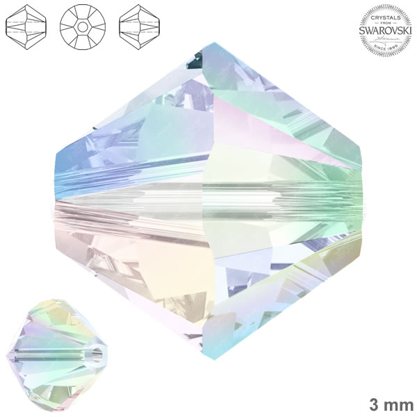 Swarovski Xilion Bead Crystal AB 3mm