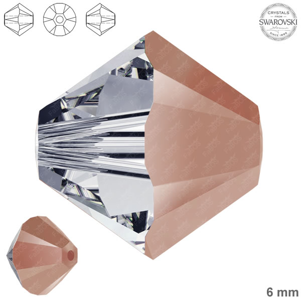 Swarovski Xilion Bead Rose Gold 6mm