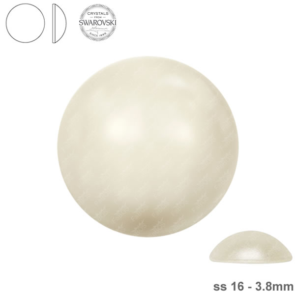 Swarovski Hotfix Cream Pearl ss 16