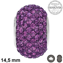 Swarovski BeCharmed Pavé Bead - Amethyst