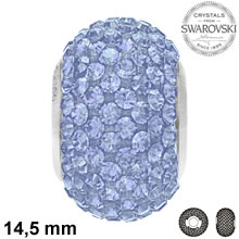 Swarovski BeCharmed Pavé Bead - Lt. Sapphire