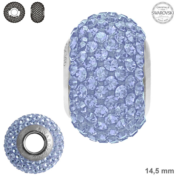 Swarovski BeCharmed Pavé Bead - Lt. Sapphire