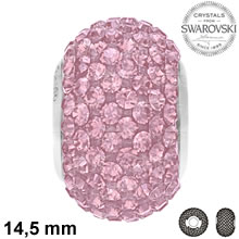 Swarovski BeCharmed Pavé Bead - Lt. Rose