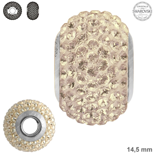 Swarovski BeCharmed Pavé Bead - Golden Shadow