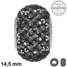 Swarovski BeCharmed Pavé Bead - Jet Hematite