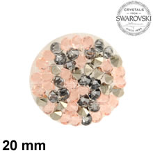 Swarovski Rocks kolečko 20mm Peach transp.