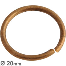 Spojovací kroužek síla 1.8mm, průměr 20mm, staroměď