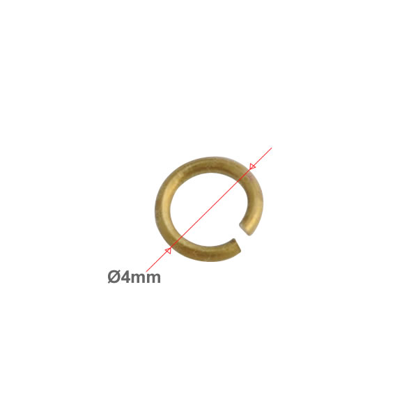 Spojovací kroužek síla 0.6mm, průměr 4mm platinováno