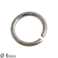 Spojovací kroužek síla 0.8mm, průměr 6mm postříbřeno