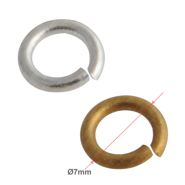 Spojovací kroužek síla 1.2mm, průměr 7mm rhodiováno