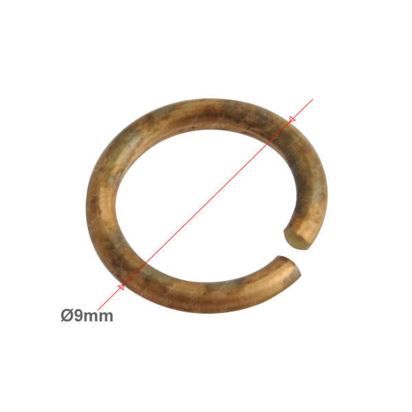 Spojovací kroužek síla 1.2mm, průměr 9mm, platinováno