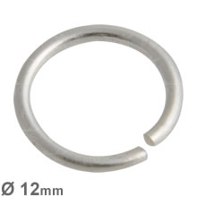 Spojovací kroužek síla 1.2mm, průměr 12mm, platinováno